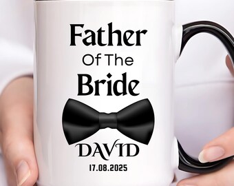 Father of the Bride Mug, Personalized Wedding Keepsake