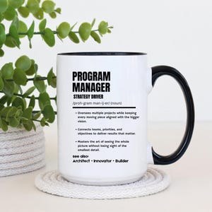 Program Manager Mug, Program Manager Coffee Mug, Program Manager Gift, Project Leader Present, Corporate Office Mug