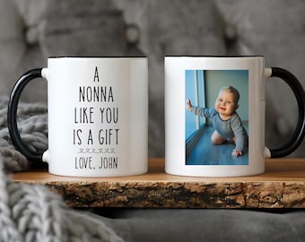 Personalized Nonna Photo Mug, Custom Keepsake Gift