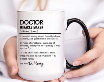 Custom Doctor Mug, Funny Doctor Gift, Medical Definition Mug, Personalized Coffee Cup, Healthcare Hero Gift, Surgeon Mug