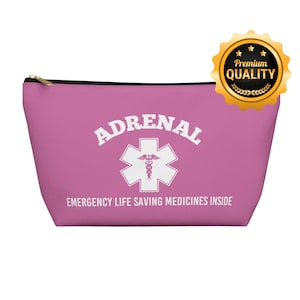 Adrenal Emergency Medicines Pouch Life Saving Medication Bag Addison Disease Supplies Organizer Medical Travel Pouch Personalized Med Bag