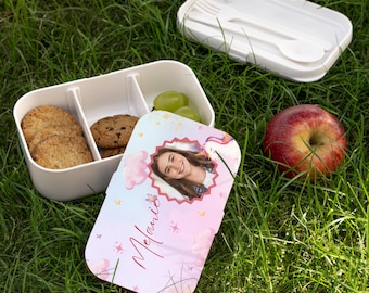 Personalized Floral Lunch Box, Kids School Snack Box