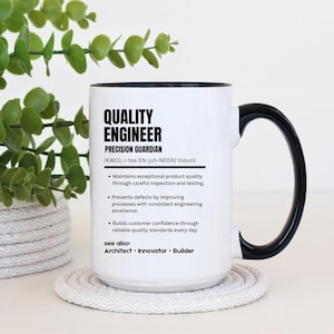 Quality Engineer Mug, Quality Engineer Gift, Engineer Coffee Mug, QA Engineer Present, Quality Assurance Mug