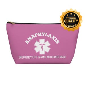 Anaphylaxis Emergency Medicines Pouch Life Saving Medication Bag Allergy Supplies Organizer Medical Travel Pouch Personalized Med Bag