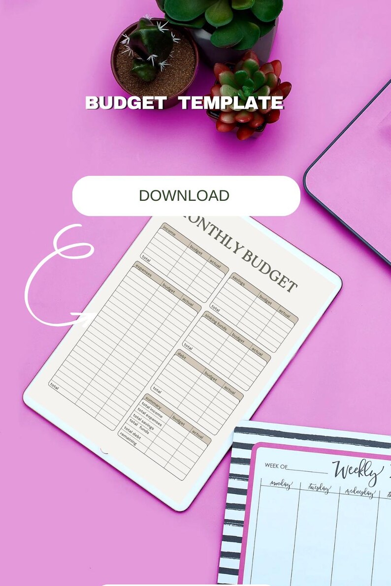 Money Budget File Monthly Budget Planner, Personal Finance Tracker (PDF Download, Canva ...