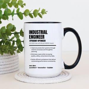 Industrial Engineer Mug, Industrial Engineer Gift, Engineer Coffee Mug, Manufacturing Engineer Present, Process Engineer Mug