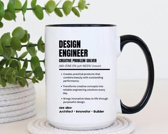 Design Engineer Mug, Design Engineer Gift, Engineer Coffee Mug, Product Design Present, Engineering Mug
