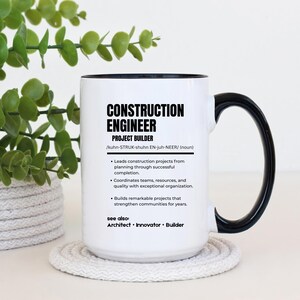 Mok voor bouwkundig ingenieur, cadeau voor bouwkundig ingenieur, koffiemok voor projectontwikkelaar, cadeau voor civiel ingenieur, bedankje voor ingenieur
