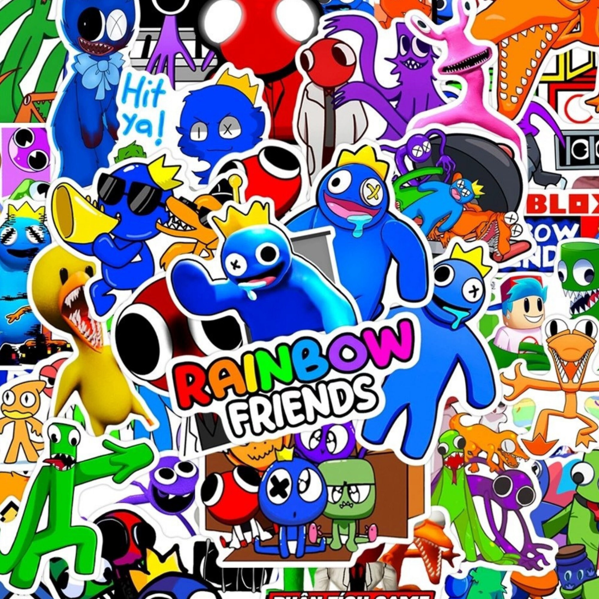 Rainbow Friends Roblox Birthday Backdrop Digital File Vrogue co