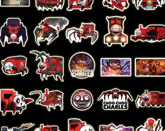 10/50 pçs horror choo choo charles jogo adesivos gótico graffiti adesivo  portátil carro skate motocicleta dos desenhos animados decalque - AliExpress