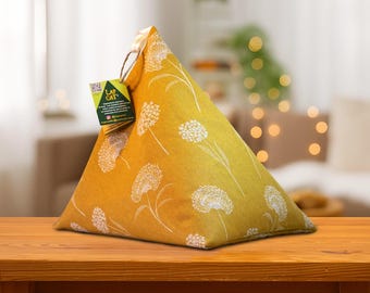 Tablet Pillow with Dandelions design | Reading cushion, iPad stand, tablet beanbag, Kindle holder, recipe book stand, bedside book holder