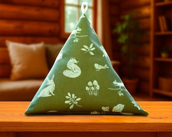 Tablet Pillow with Forest Animals, ergonomic book support, reading cushion, iPad stand, e-reader beanbag, Kindle holder, gift for readers