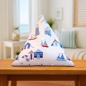 Tablet kussen met strandhuisjes, ergonomisch boek steun, lees kussen, iPad standaard, e-reader zitzak, Kindle houder, cadeau voor lezers