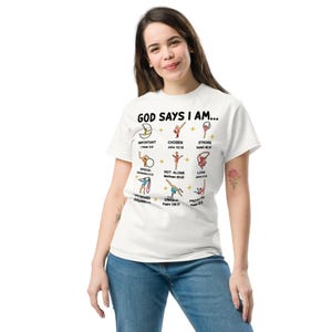 God Says I Am Shirt Gymnastics, Gymnastics Shirt Family, Christian Shirt, Gymnast Mom Shirt, Gymnastic Shirt Toddler, Gymnast Shirts Kids
