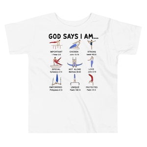 God Says I Am Shirt Gymnastics, Gymnastics Shirt Family, Christian Shirt, Gymnast Dad Shirt, Gymnastic Shirt Boys, Gymnast Shirts Kids