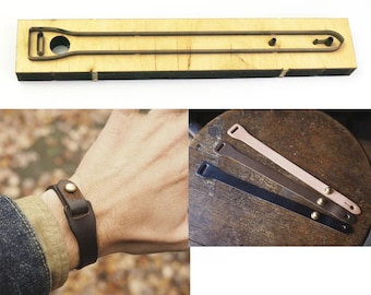 Bracelet die cutting knife mold metal hollowed punch tool pattern 24x240mm DIY leather craft