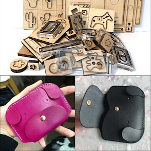 Japanese steel knife mold handmade leather goods cartoon dog card bag pocket wallet knife mold handmade leather tool knife mold