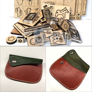 Stampo per coltello in acciaio giapponese fatto a mano per pelletteria, borsa per carte, portafoglio, utensili in pelle fatti a mano, stampo per coltello