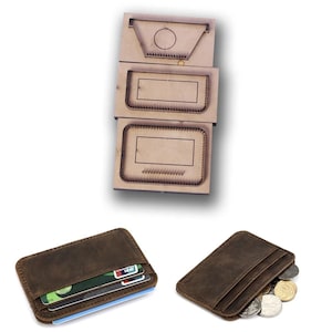 Manualidades de cuero para mujer, molde de troquelado para hacer tarjetas, billetera, cuchillo, herramienta de perforación ahuecada de metal, hoja de 10 x 7 x 1 cm