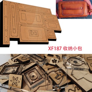 Neue Japan Stahl Klinge Holzwürfel Gürteltasche Aufbewahrungstasche Messer sterben Brieftasche Leder Handwerk Punch Handwerkzeug Cut Messer Mold XF187
