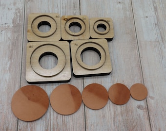 Round Shape Leather Cutter die, Cutting Mold for Leather, Steel Punch - leather crafts Round leather die cutting die/leather die c
