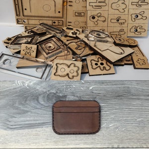 Japon acier lame moule bricolage cuir porte-cartes sac ensemble poinçon à main outil couteau moule en bois maroquinerie ensemble d'outils 215 x 280 mm