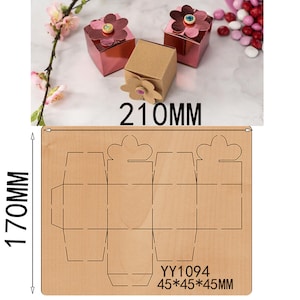 Holzform Mini-Box-Stanzform Verpackungsbox Holzform yy1094 ist mit den meisten manuellen Stanzen kompatibel
