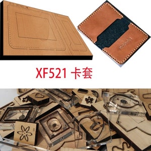 Nuovo stampo in legno con lama in acciaio giapponese, portacarte, punzone per artigianato in pelle, utensile manuale, stampo per coltello da taglio XF521, strumenti per artigianato in pelle