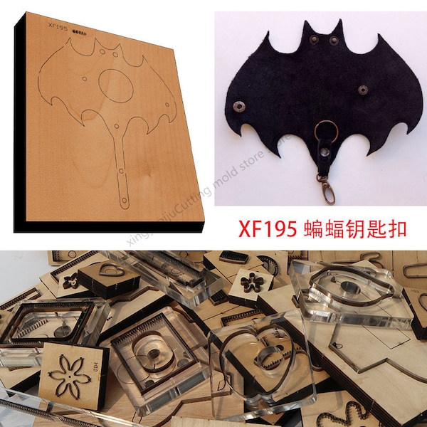 New Japan Steel Blade Wooden Die Bat key pack Wallet Leather Craft Punch Hand Tool Cut Knife Mould XF195