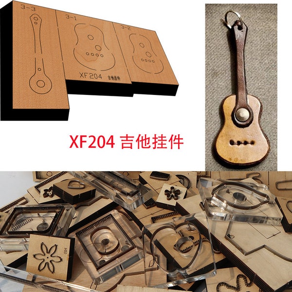 Nouveau Japon Lame En Acier En Bois Matrice De Guitare Pendentif Clé Portefeuille En Cuir Artisanat Poinçon Outil À Main Couper Couteau Moule XF204