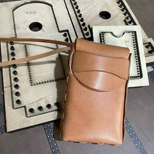 Nueva hoja de acero japonesa, troquel de madera, billetera, cuero, artesanía, punzón, herramienta manual, corte, cuchillo, molde