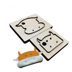 子牛の形、カードバッグ、牛の頭、小銭入れ、ナイフ型、革製品、革、手作り、カスタムフィギュア