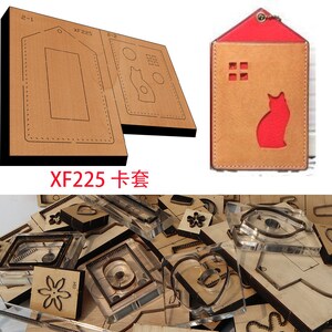 Nieuwe Japan Stalen Mes Houten DieCat Card Bag Portemonnee Lederen Craft Punch Hand Tool Cut Mes Mold XF225