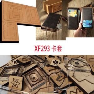 Nuovo stampo in legno con lama in acciaio giapponese, pieghevole, per portafoglio, borsa, carte, punzone artigianale in pelle, utensile manuale, stampo per coltello da taglio XF293