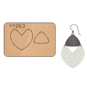 Matrice de découpe pour boucles d'oreilles pompons en feuilles, matrice de découpe ronde en cuir de taille personnalisée, cutter pour boucles d'oreilles rondes, découpageYY263