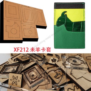 Nuovo stampo in legno con lama in acciaio giapponese, confezione di carte con capra zodiacale, punzone artigianale in pelle, utensile manuale, stampo per coltello da taglio XF212