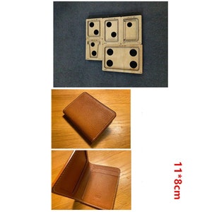 Stampo per fustella porta-carte, coltello da taglio, punzone in metallo, lama 11 x 8 cm, fai da te, lavorazione della pelle