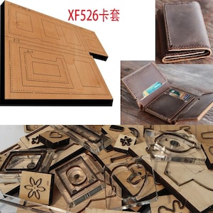 Nuovo stampo in legno con lama in acciaio giapponese, per portafogli e carte di credito, per artigianato in pelle, utensile manuale, coltello da taglio, stampo XF526.