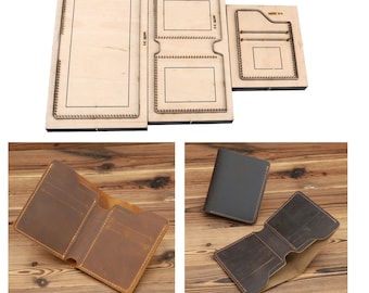 Simple cardholder wallet cutting dies knife mold metal hollowed punch tool blade 9.5x11cm DIY leather craft