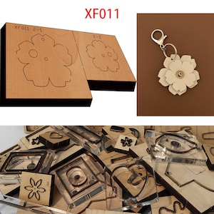 Nouveau Japon Lame En Acier En Bois Matrice Long Style Sac À Main Portefeuille En Cuir Artisanat Poinçon Outil À Main Couper Couteau Moule XF011