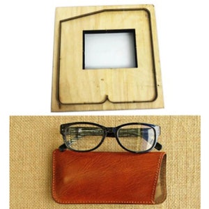 Boîte à lunettes sac couteau de découpe moule métal évidé poinçon outil 160 x 60 mm bricolage cuir artisanat
