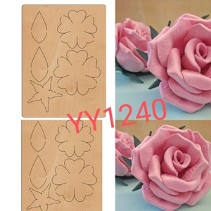 Il nuovo stampo per fustellatura di fiori in legno di rosa YY1240 è adatto a tutte le macchine fustellatrici presenti sul mercato