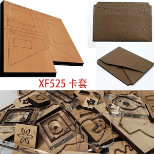 Nuovo stampo in legno con lama in acciaio giapponese, portacarte, punzone per artigianato in pelle, utensile manuale, stampo per coltello da taglio XF525, utensili per artigianato in pelle