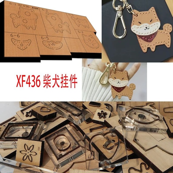 New Japan Steel Blade Wooden Die Shiba Inu Pendant Leather Craft