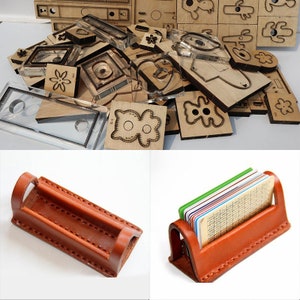 Stampo per coltello in acciaio giapponese, fatto a mano, scatola porta carte in pelle, porta carte, stampo per coltello, stampo per coltello in pelle fatto a mano