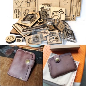 Stampo per coltello in acciaio giapponese fatto a mano per pelletteria, borsa per carte, portafoglio, utensili in pelle fatti a mano, stampo per coltello
