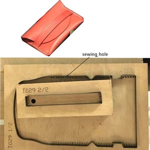 Kaarthouder gestanst mes mal set 2 stks/set handpons tool DIY lederen ambacht