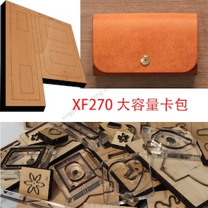 Nuovo stampo in legno con lama in acciaio giapponese, grande capacità, confezione di carte, punzone artigianale in pelle, utensile manuale, coltello da taglio, stampo XF270