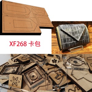 Nuovo stampo in legno con lama in acciaio giapponese, confezione di carte multistrato, portafoglio, punzone artigianale in pelle, utensile manuale, coltello da taglio, stampo