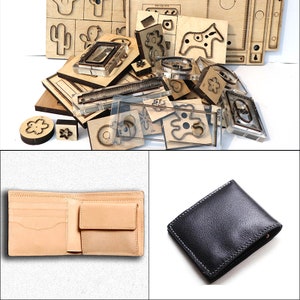 Japanische Stahl Messerform handgemachte Lederwaren Herren Business Brieftasche Messer Form handgemachtes Leder Werkzeug Messerform